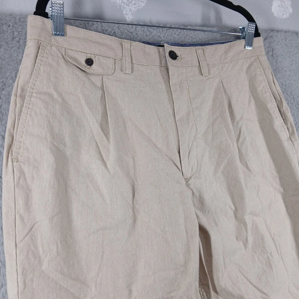 Banana‎ Republic Corduroy Tapered Pleat Pants 35x30 Tan Beige